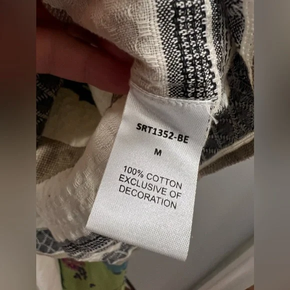 THML Beige and Gray Striped Top - Picture 5 of 11